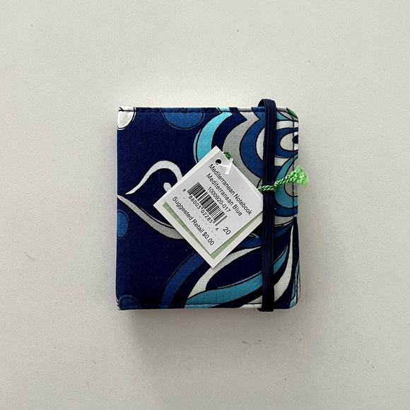 NWT Vera Bradley Mini Notebook in Mediterranean Blue Notepad Paper - Picture 3 of 3